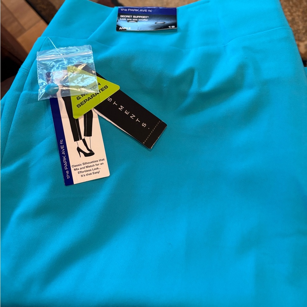 Investments Bright Blue Ankle Pants - Picture 1 of 4